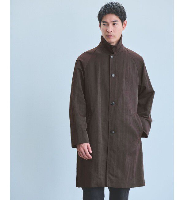 UNITED ARROWS green label relaxing「ナイロン ツイル ステンカラーコート -撥水-」|ステンカラーコート|DK.BROWN