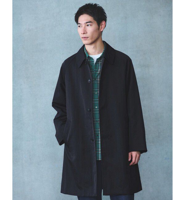 UNITED ARROWS green label relaxing「ナイロン ツイル ステンカラーコート -撥水-」|ステンカラーコート|NAVY