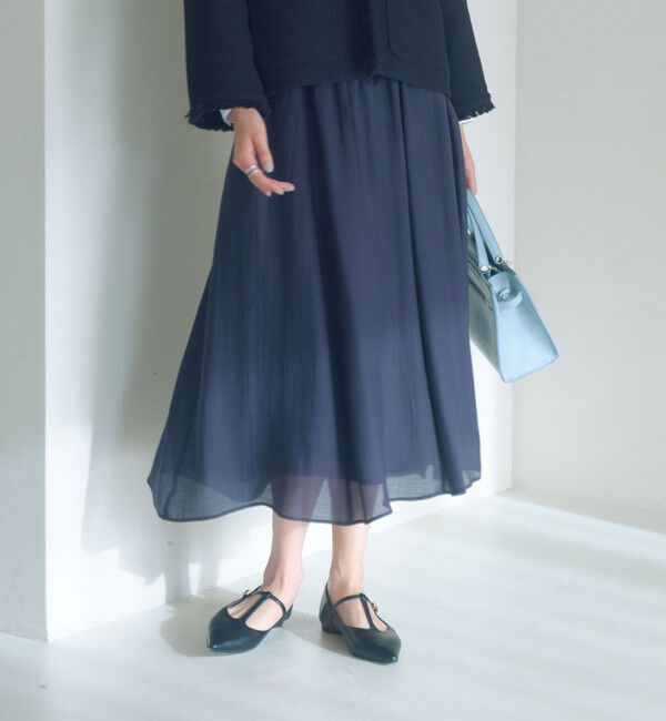 UNITED ARROWS green label relaxing「［size SHORTあり］エアリーギャザー スカート」|フレア|