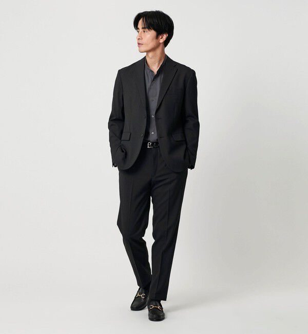 BEAUTY&YOUTH UNITED ARROWS「ピンヘッド ポリエステル ノープリーツ スリムパンツ セットアップ対応可能」|チノ|