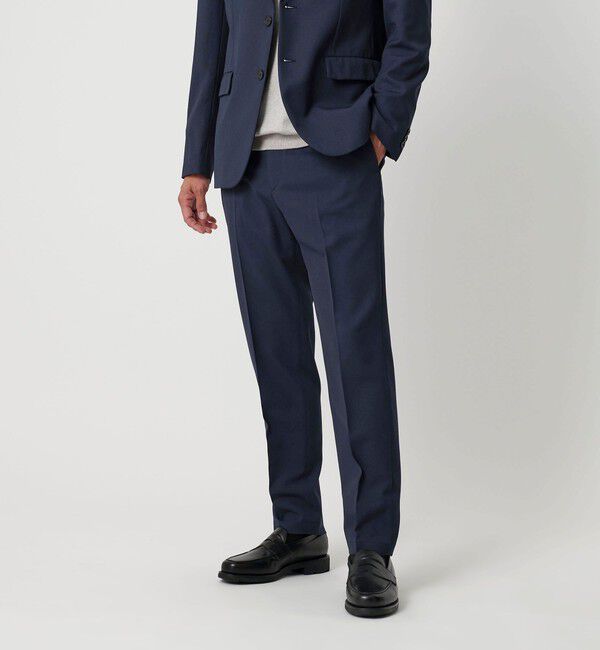 BEAUTY&YOUTH UNITED ARROWS「ピンヘッド ポリエステル ノープリーツ スリムパンツ セットアップ対応可能」|チノ|ROYAL