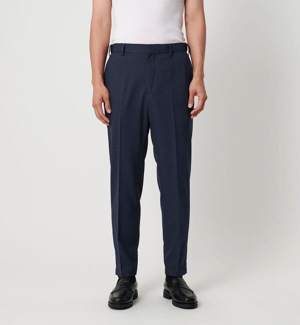 BEAUTY&YOUTH UNITED ARROWS「ピンヘッド ポリエステル ノープリーツ スリムパンツ セットアップ対応可能」|チノ|