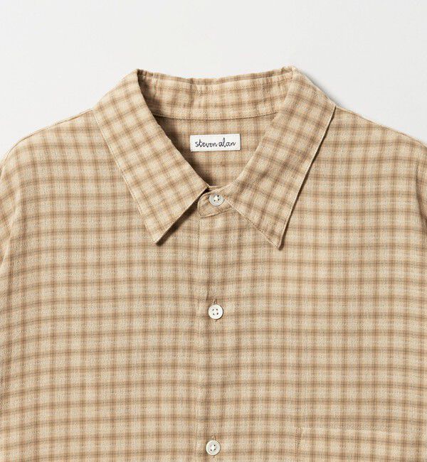 STEVEN ALAN「＜Steven Alan＞ オーガニックコットン ドビー チェック レギュラーカラー シャツ LOOSE」|シャツ・ブラウス|