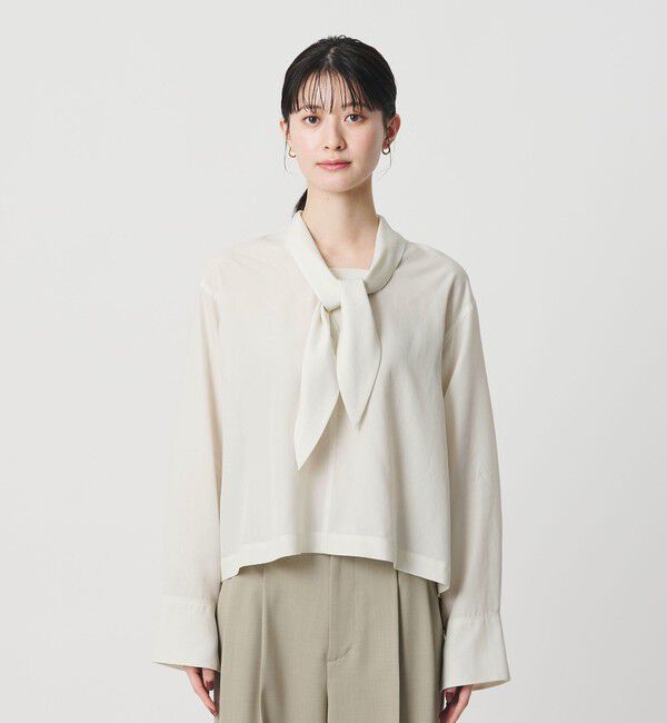 BEAUTY&YOUTH UNITED ARROWS「セルロース タイブラウス ウォッシャブル」|シャツ・ブラウス|