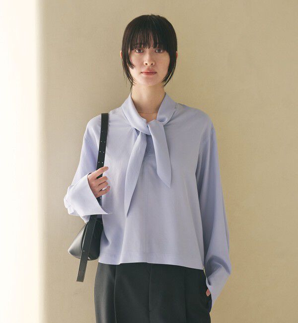 BEAUTY&YOUTH UNITED ARROWS「セルロース タイブラウス ウォッシャブル」|シャツ・ブラウス|LT.BLUE
