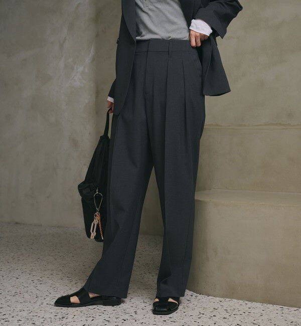 BEAUTY&YOUTH UNITED ARROWS「2タックテーパードパンツ 吸水速乾 防シワ UV」|スラックス|