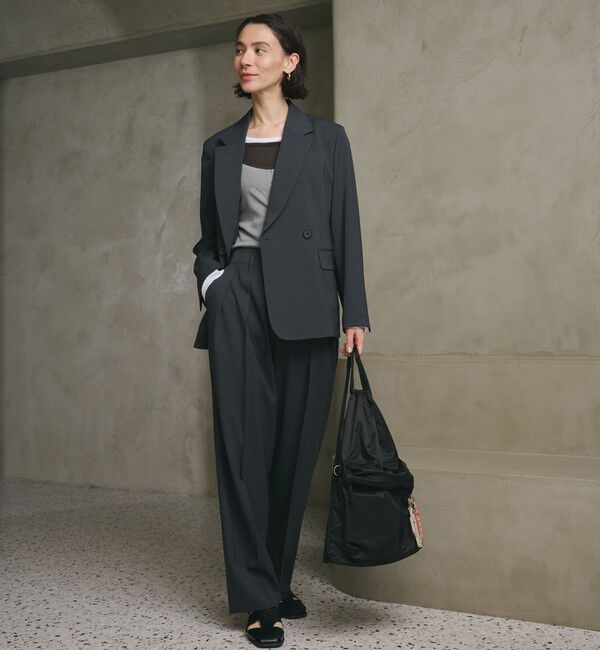 BEAUTY&YOUTH UNITED ARROWS「2タックテーパードパンツ 吸水速乾 防シワ UV」|スラックス|