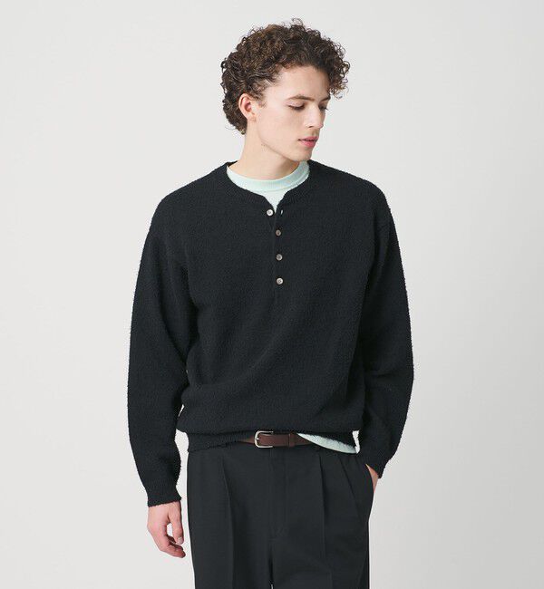 BEAUTY&YOUTH UNITED ARROWS「リラックス 4ボタン ヘンリーネック ニット」|ニット・セーター|