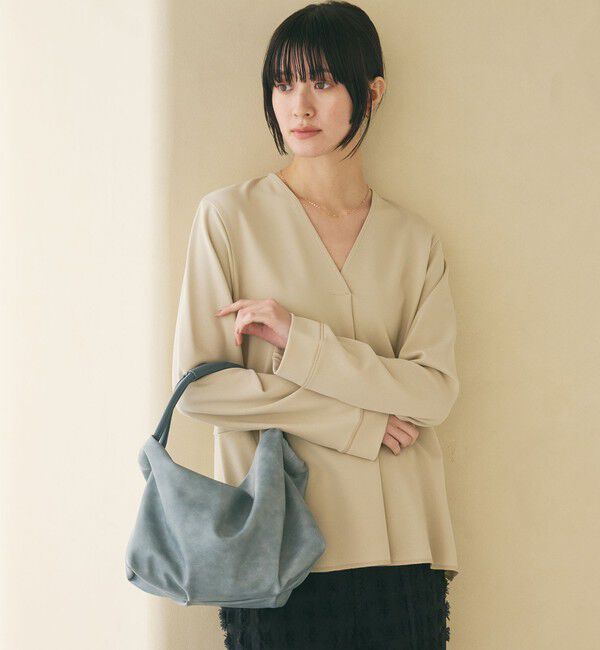 BEAUTY&YOUTH UNITED ARROWS「レザーライク コンビ タック バッグ」|ハンドバッグ|