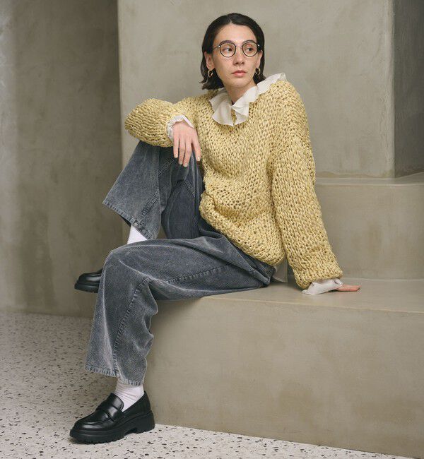 BEAUTY&YOUTH UNITED ARROWS「テープヤーン ローゲージ ニットプルオーバー」|ニット・セーター|