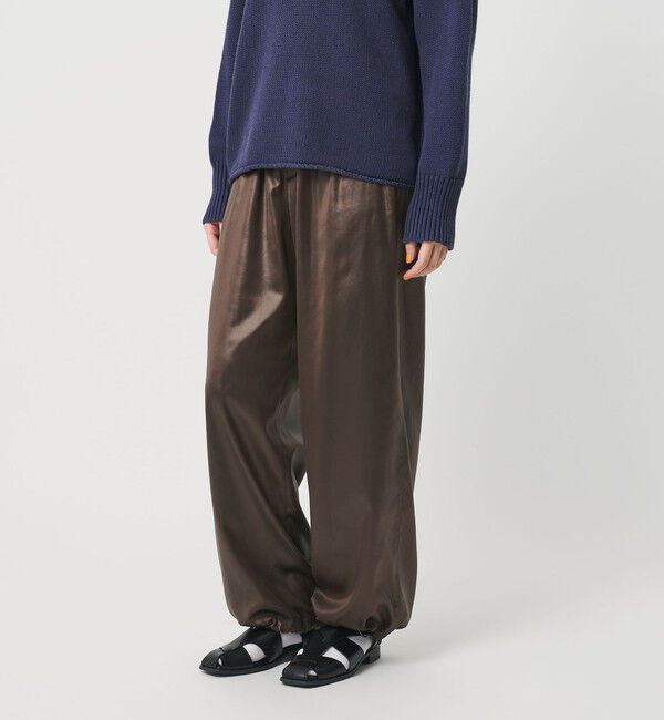 BEAUTY&YOUTH UNITED ARROWS「チンツゴム ワイドパンツ ウォッシャブル」|その他|DK.BROWN