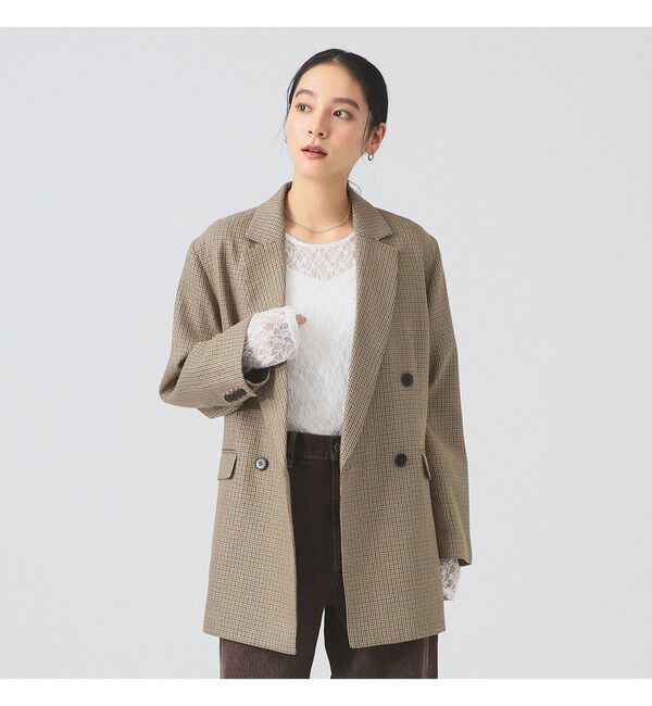 Ray BEAMS 「チェック オーバー ジャケット」|テーラードジャケット|