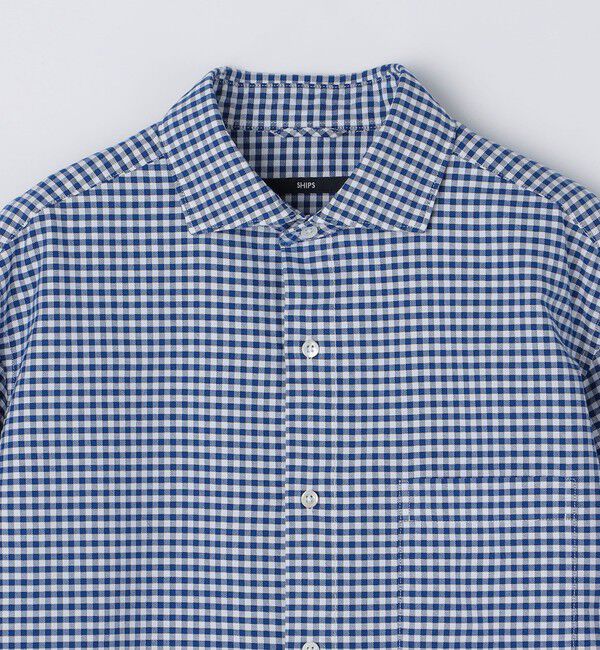 SHIPS「SHIPS: ワイドカラー ネイビー バリエーション チェック シャツ」|シャツ・ブラウス|