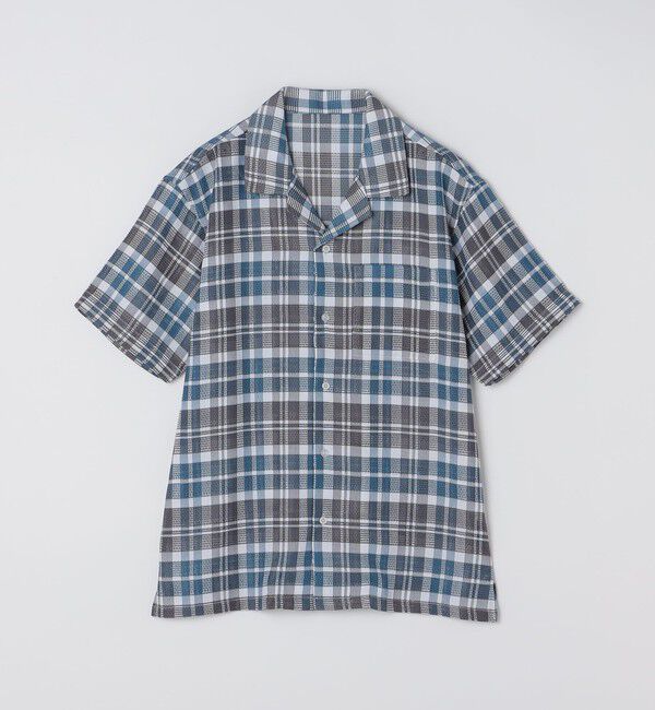 SHIPS Colors 「SHIPS Colors: 〈洗濯機可能〉 カラミ チェック オープンカラー シャツ」|シャツ・ブラウス|