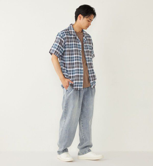 SHIPS Colors 「SHIPS Colors: 〈洗濯機可能〉 カラミ チェック オープンカラー シャツ」|シャツ・ブラウス|