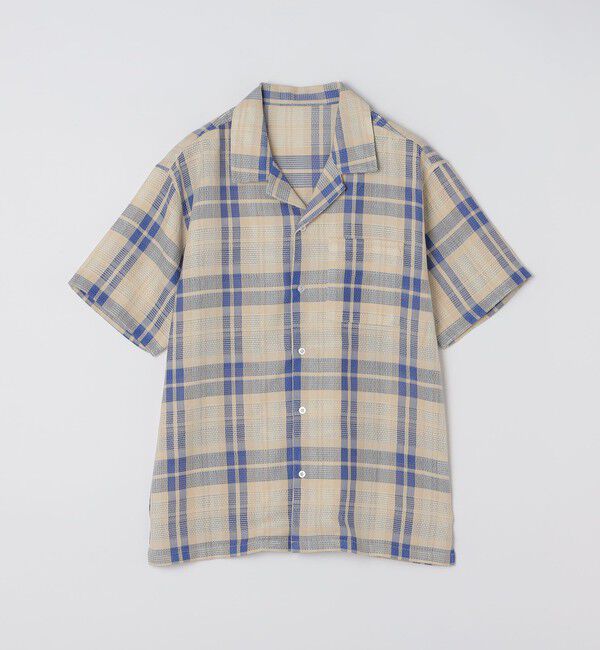 SHIPS Colors 「SHIPS Colors: 〈洗濯機可能〉 カラミ チェック オープンカラー シャツ」|シャツ・ブラウス|