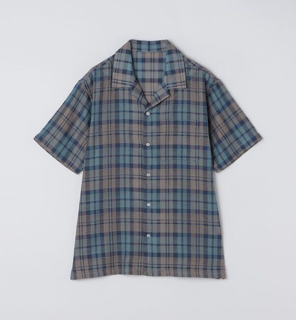 SHIPS Colors 「SHIPS Colors: 〈洗濯機可能〉 カラミ チェック オープンカラー シャツ」|シャツ・ブラウス|