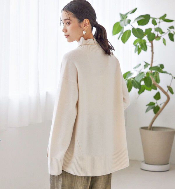 SHIPS for women「〈手洗い可能〉ウール カシミヤ ハイネック プルオーバー」|ニット・セーター|