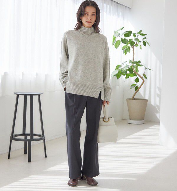 SHIPS for women「〈手洗い可能〉ウール カシミヤ ハイネック プルオーバー」|ニット・セーター|