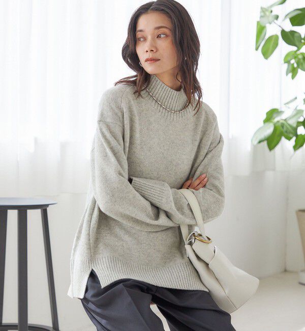 SHIPS for women「〈手洗い可能〉ウール カシミヤ ハイネック プルオーバー」|ニット・セーター|