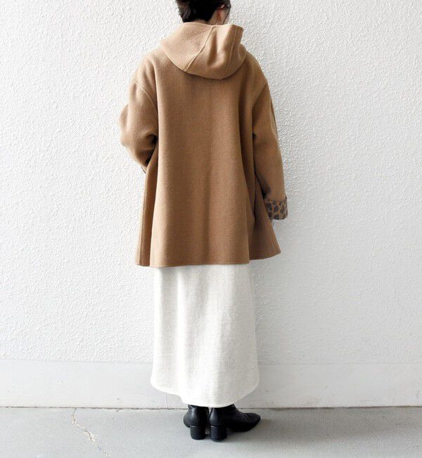 一部追加予約》SHIPS any: リバー フーデッド Aライン ミドル コート