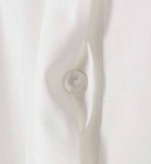 SHIPS for women「《予約》【WEB限定】〈手洗い可能〉ドット 花柄 袖 シャーリング ブラウス」|シャツ・ブラウス|