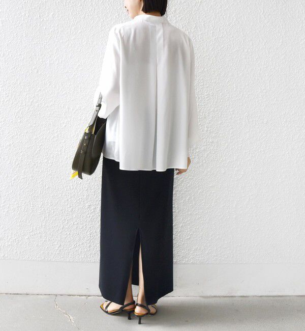 SHIPS for women「《予約》【WEB限定】〈手洗い可能〉ドット 花柄 袖 シャーリング ブラウス」|シャツ・ブラウス|