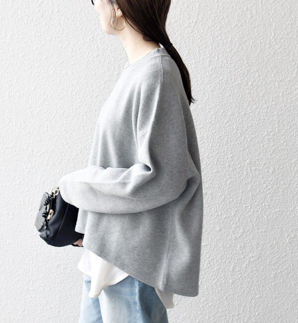 SHIPS any「《予約》SHIPS any:〈手洗い可能〉サカリバ ラウンド ヘム ルーズ プルオーバー」|Tシャツ・カットソー|