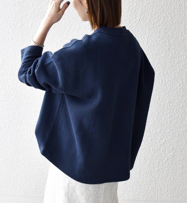 SHIPS any「《予約》SHIPS any:〈手洗い可能〉サカリバ ラウンド ヘム ルーズ プルオーバー」|Tシャツ・カットソー|