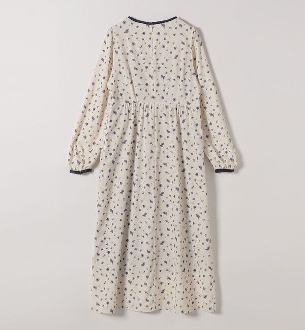 SHIPS any「《予約》SHIPS any:〈洗濯機可能〉フラワー プリント バイカラー Vネック ギャザー ワンピース」|ワンピース|