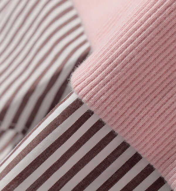 SHIPS for women「《予約》【WEB限定】〈手洗い可能〉ブラウス コンビ スウェット プルオーバー」|スウェット・ジャージ|