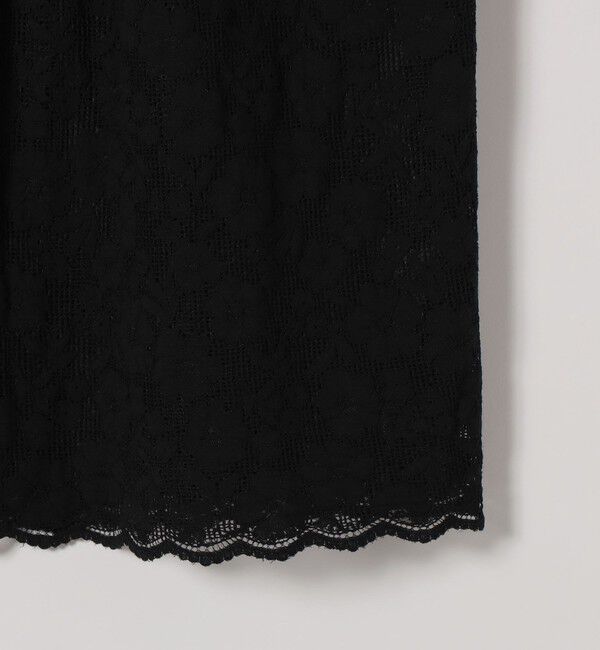 SHIPS any「《予約》SHIPS any:〈手洗い可能〉フラワー メッシュ レース タック セミフレア スカート」|スカート|