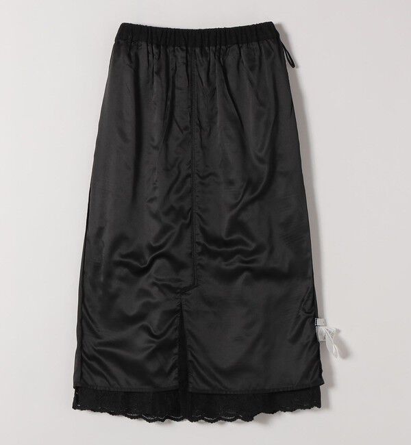 SHIPS any「《予約》SHIPS any:〈手洗い可能〉フラワー メッシュ レース タック セミフレア スカート」|スカート|