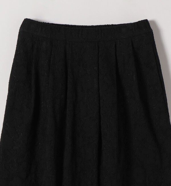 SHIPS any「《予約》SHIPS any:〈手洗い可能〉フラワー メッシュ レース タック セミフレア スカート」|スカート|