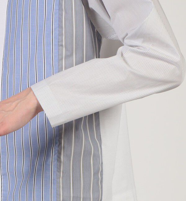 TOMORROWLAND MENS「コットン シャツコンビ クルーネックプルオーバー」|Tシャツ・カットソー|