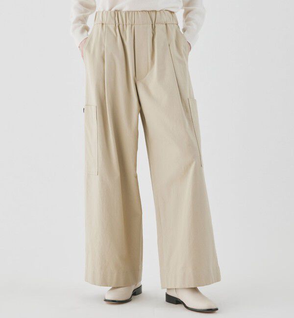 GALERIE VIE「ノンマーセライズドコットンギャバジン ミリタリーパンツ」|カーゴ|