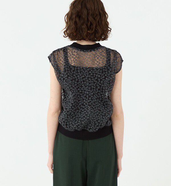 Ballsey「チュールエンブロイダリー バックギャザープルオーバー」|シャツ・ブラウス|