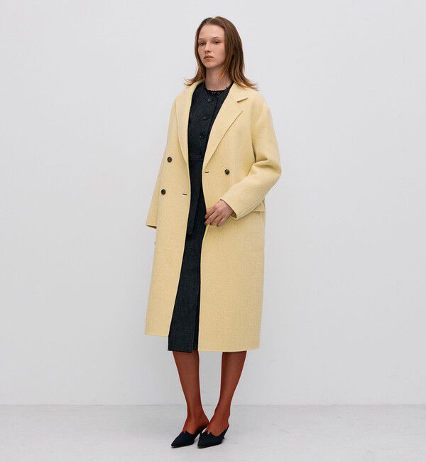 BACCA「オートミールダブルフェイス リバーロングコート」|チェスターコート|