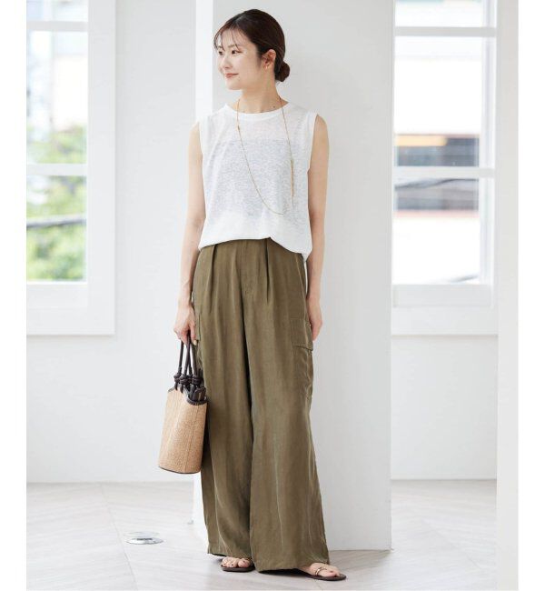 SLOBE IENA「《追加》スラブ天竺ノースリーブTEE」|Tシャツ・カットソー|