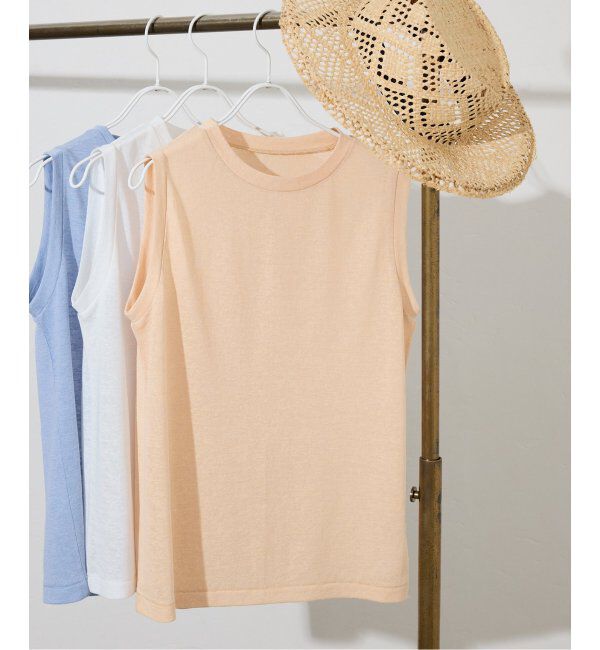 SLOBE IENA「《追加》スラブ天竺ノースリーブTEE」|Tシャツ・カットソー|オレンジ A