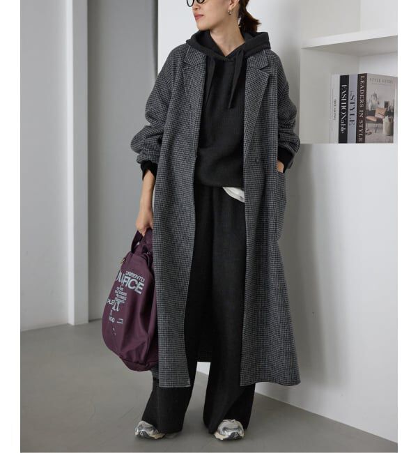 souple wool ダブルフェイスロングコート（SLOBE IENA）｜ルミネの