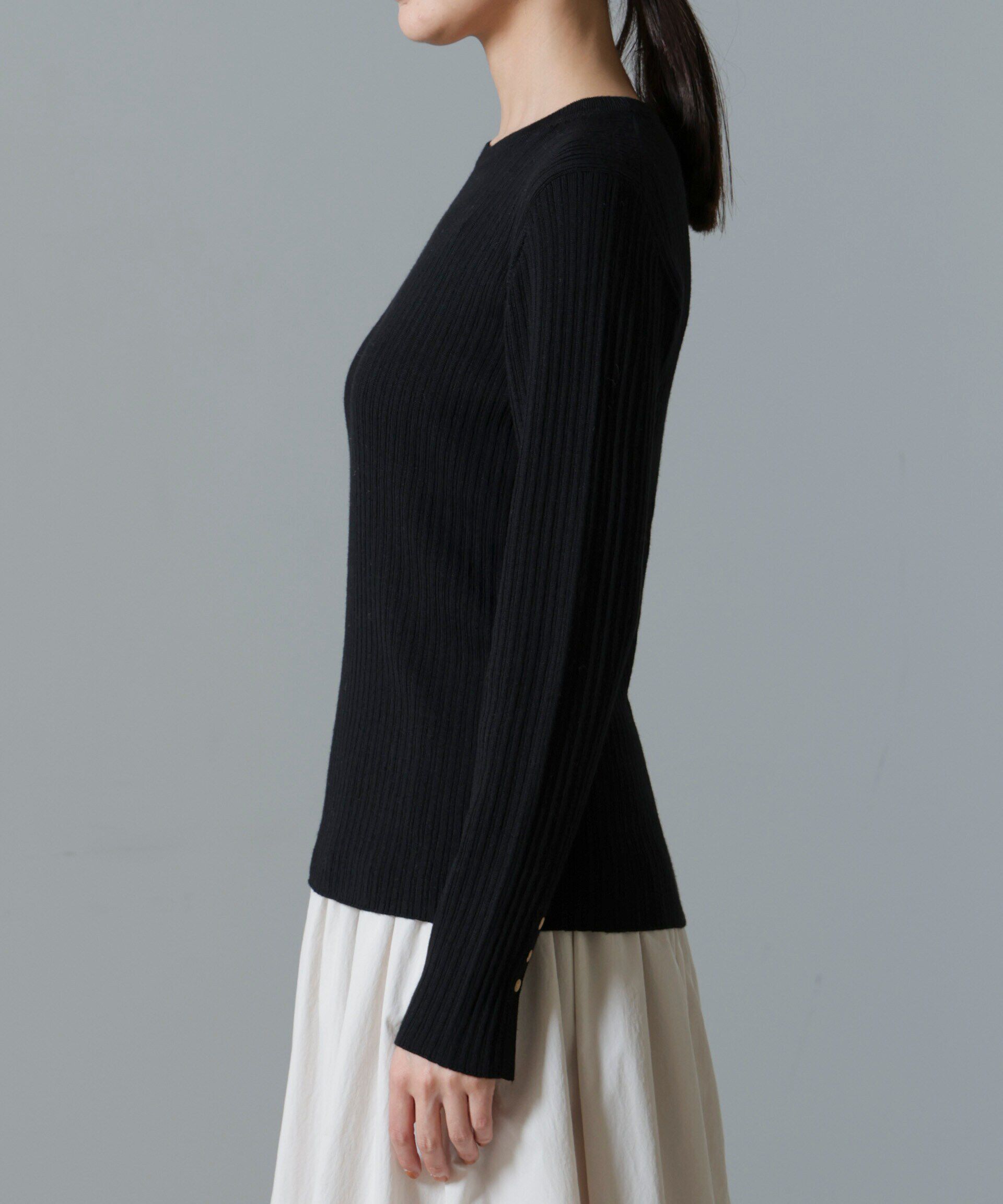 nano･universe「毛玉レスニットクルーネックリブプルオーバー」|ニット・セーター|