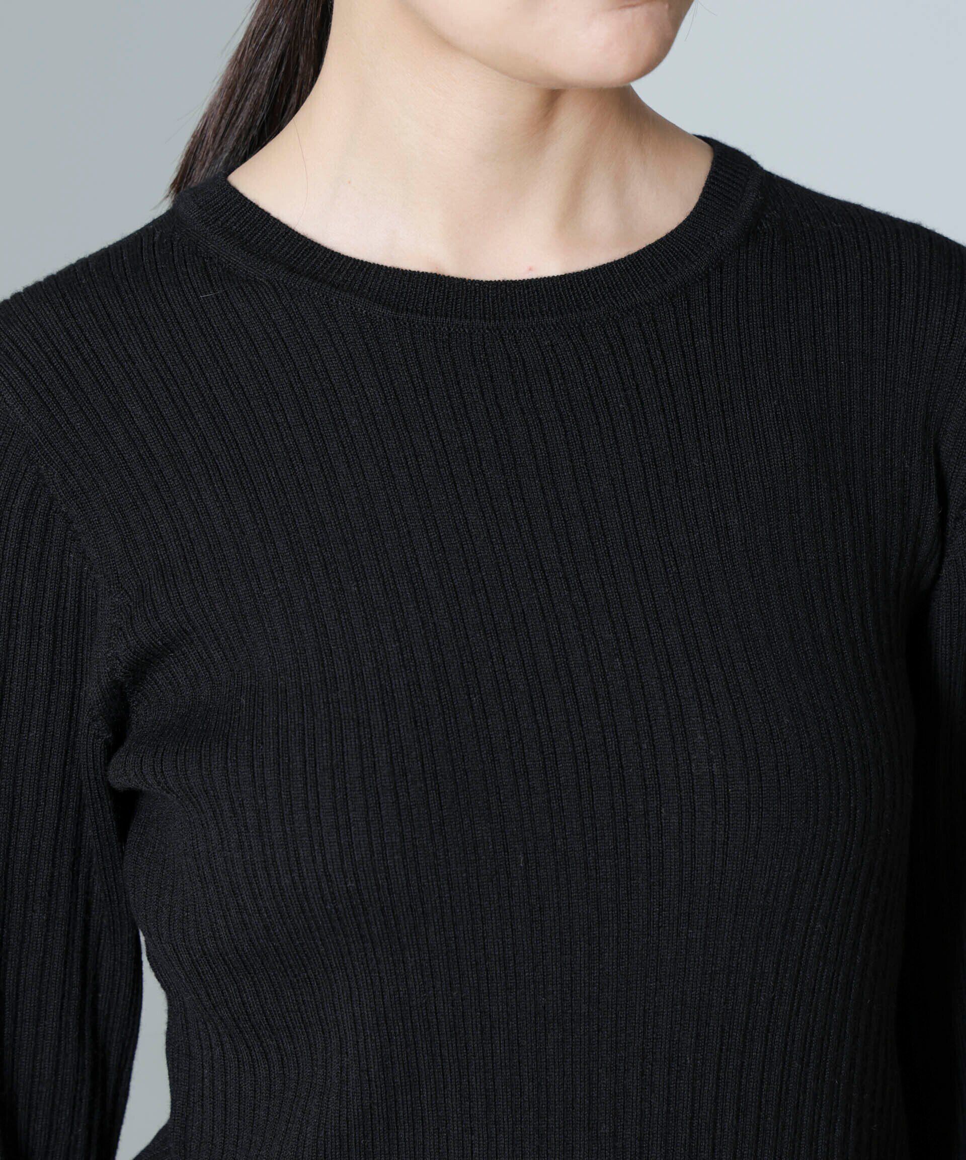 nano･universe「毛玉レスニットクルーネックリブプルオーバー」|ニット・セーター|