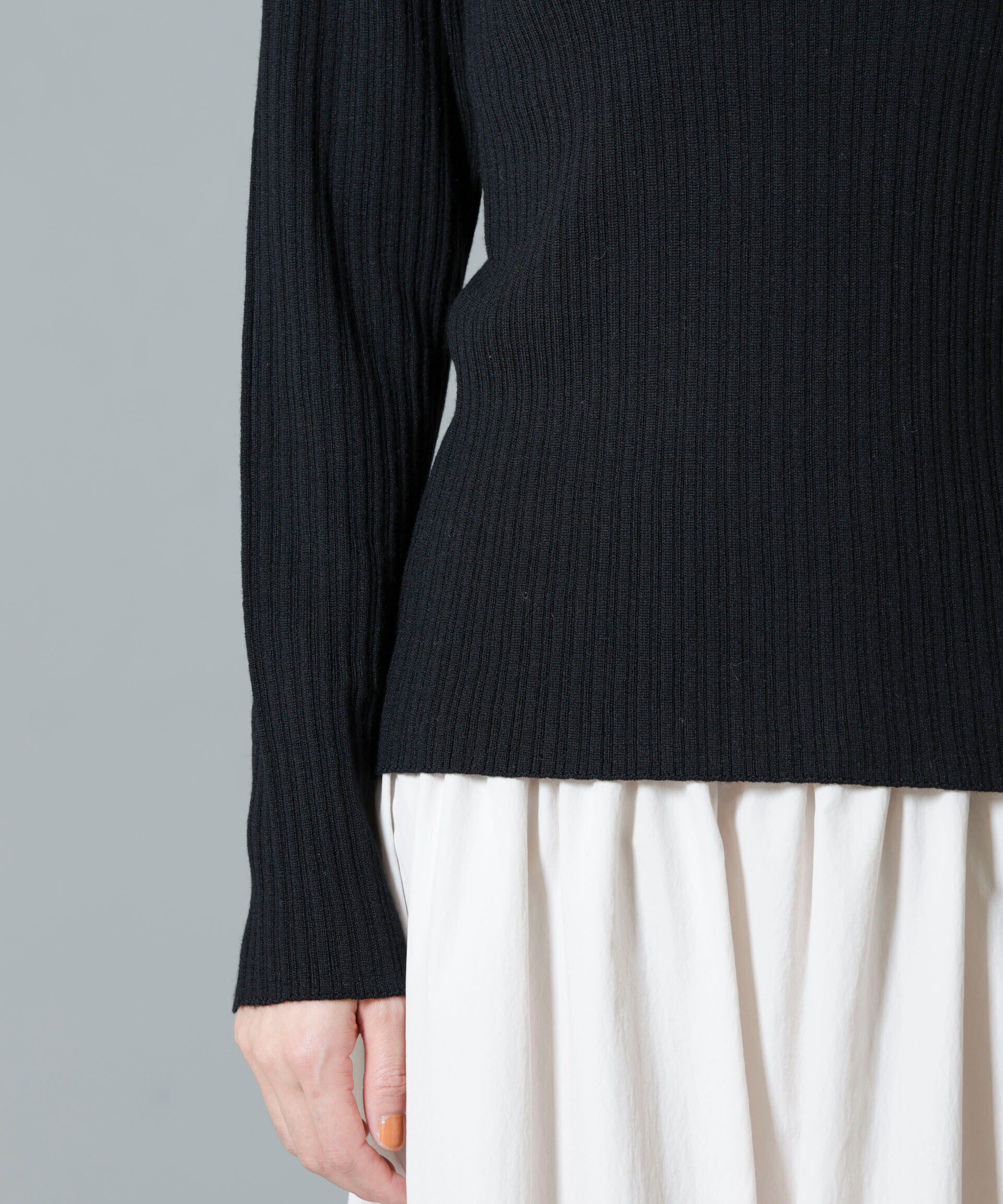 nano･universe「毛玉レスニットクルーネックリブプルオーバー」|ニット・セーター|