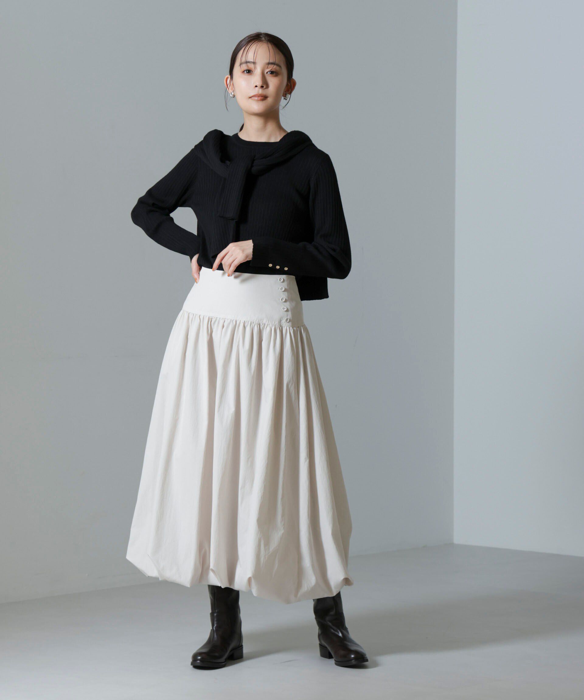 nano･universe「毛玉レスニットクルーネックリブプルオーバー」|ニット・セーター|