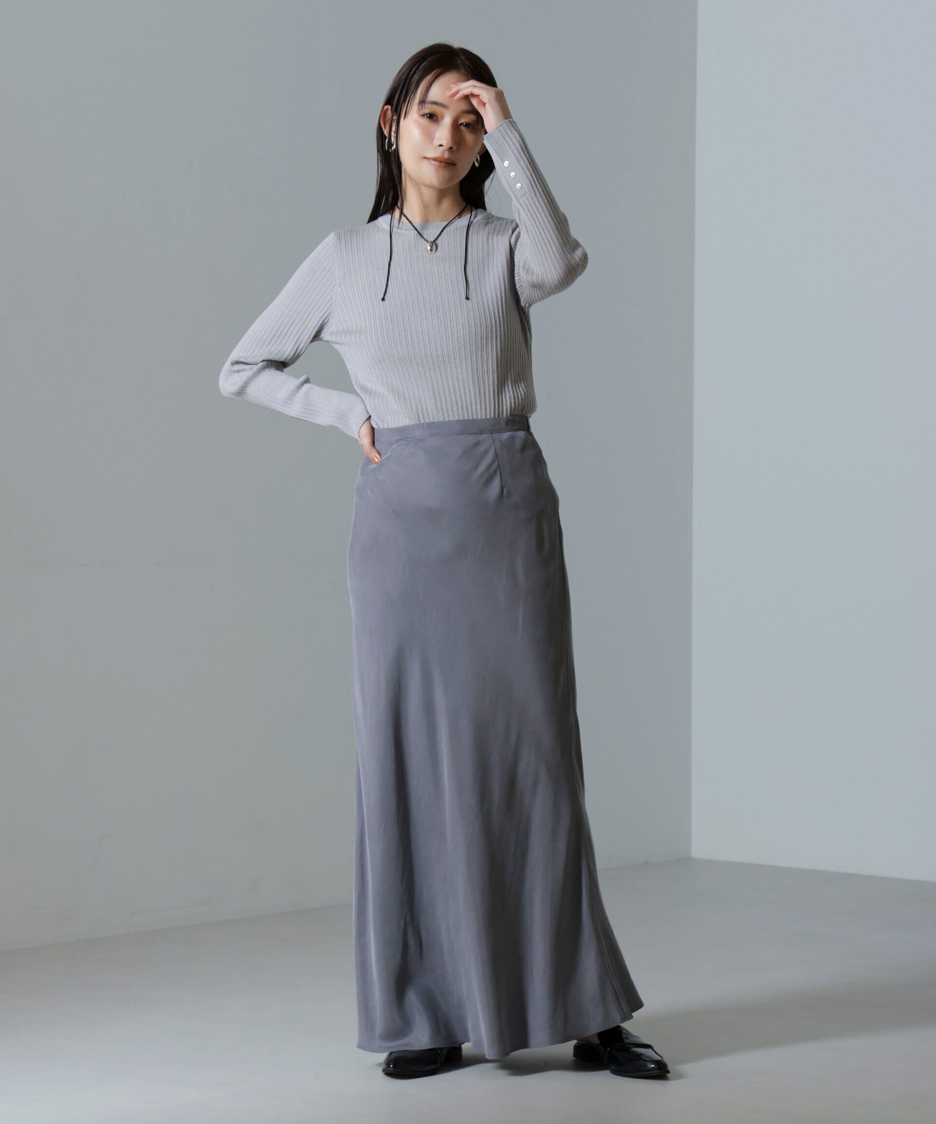 nano･universe「毛玉レスニットクルーネックリブプルオーバー」|ニット・セーター|