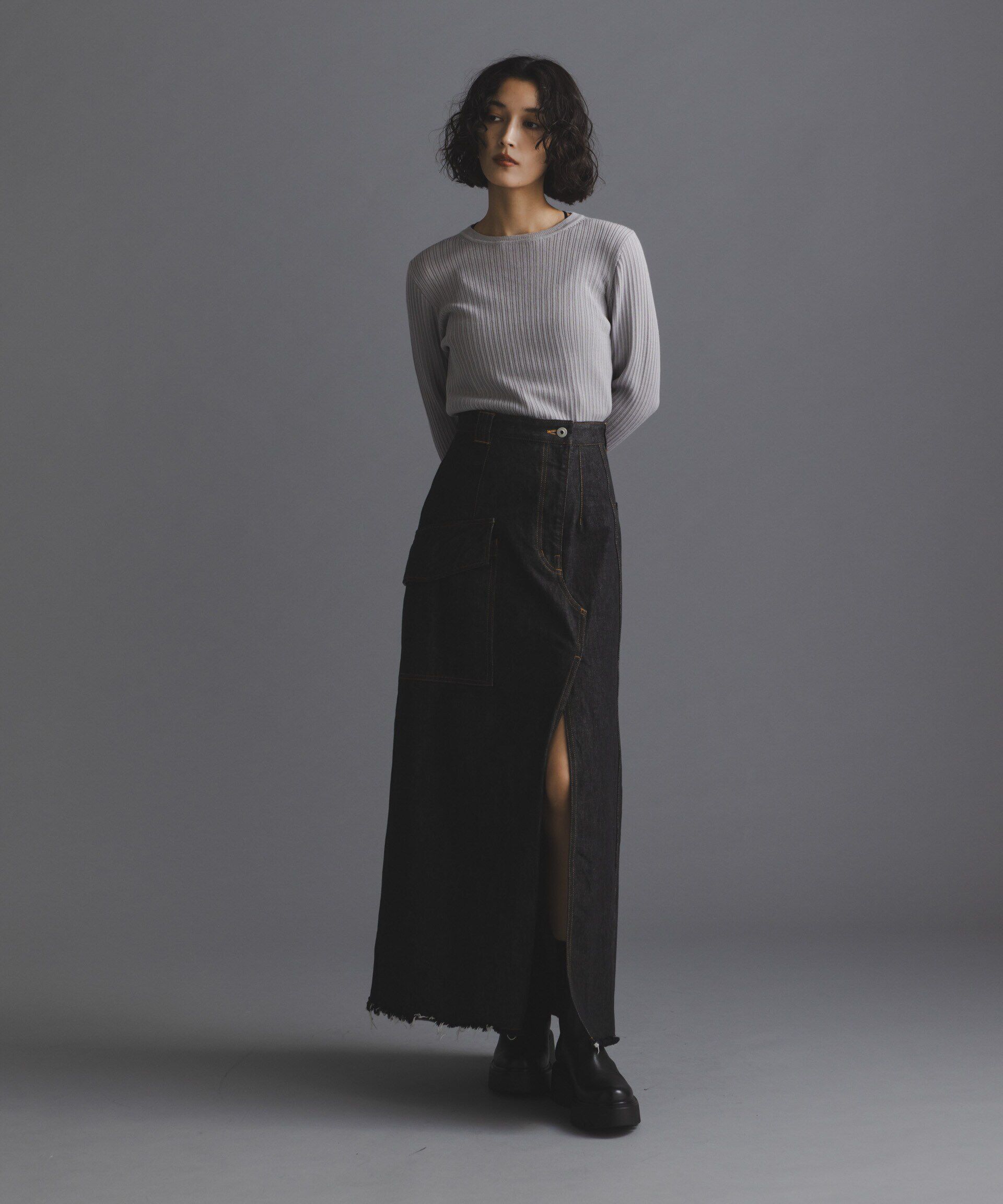 nano･universe「毛玉レスニットクルーネックリブプルオーバー」|ニット・セーター|