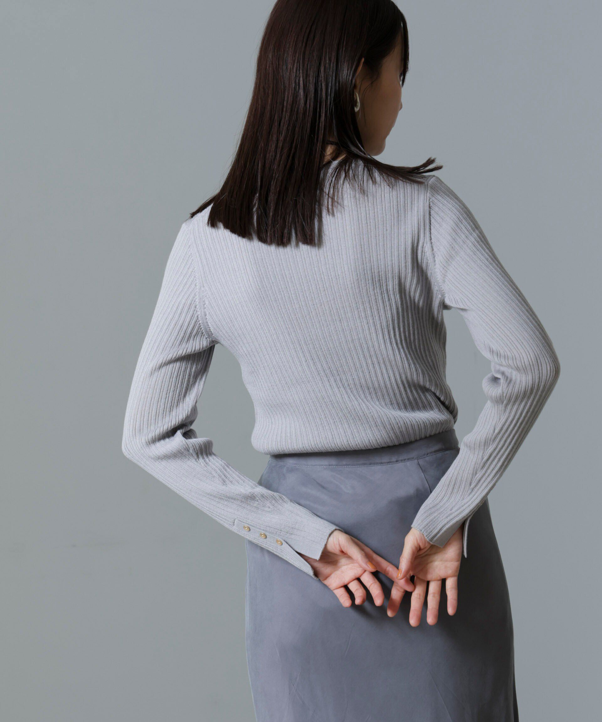 nano･universe「毛玉レスニットクルーネックリブプルオーバー」|ニット・セーター|