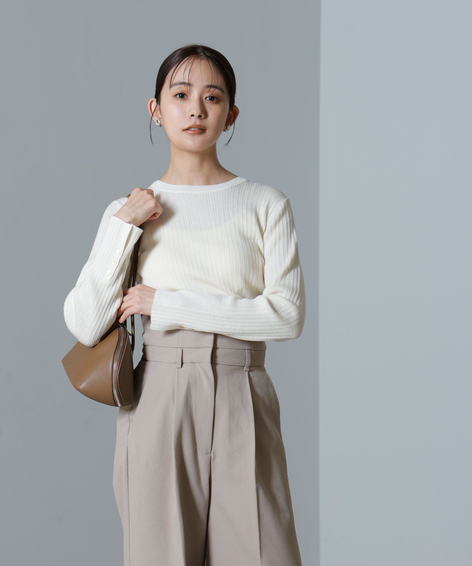 nano･universe「毛玉レスニットクルーネックリブプルオーバー」|ニット・セーター|