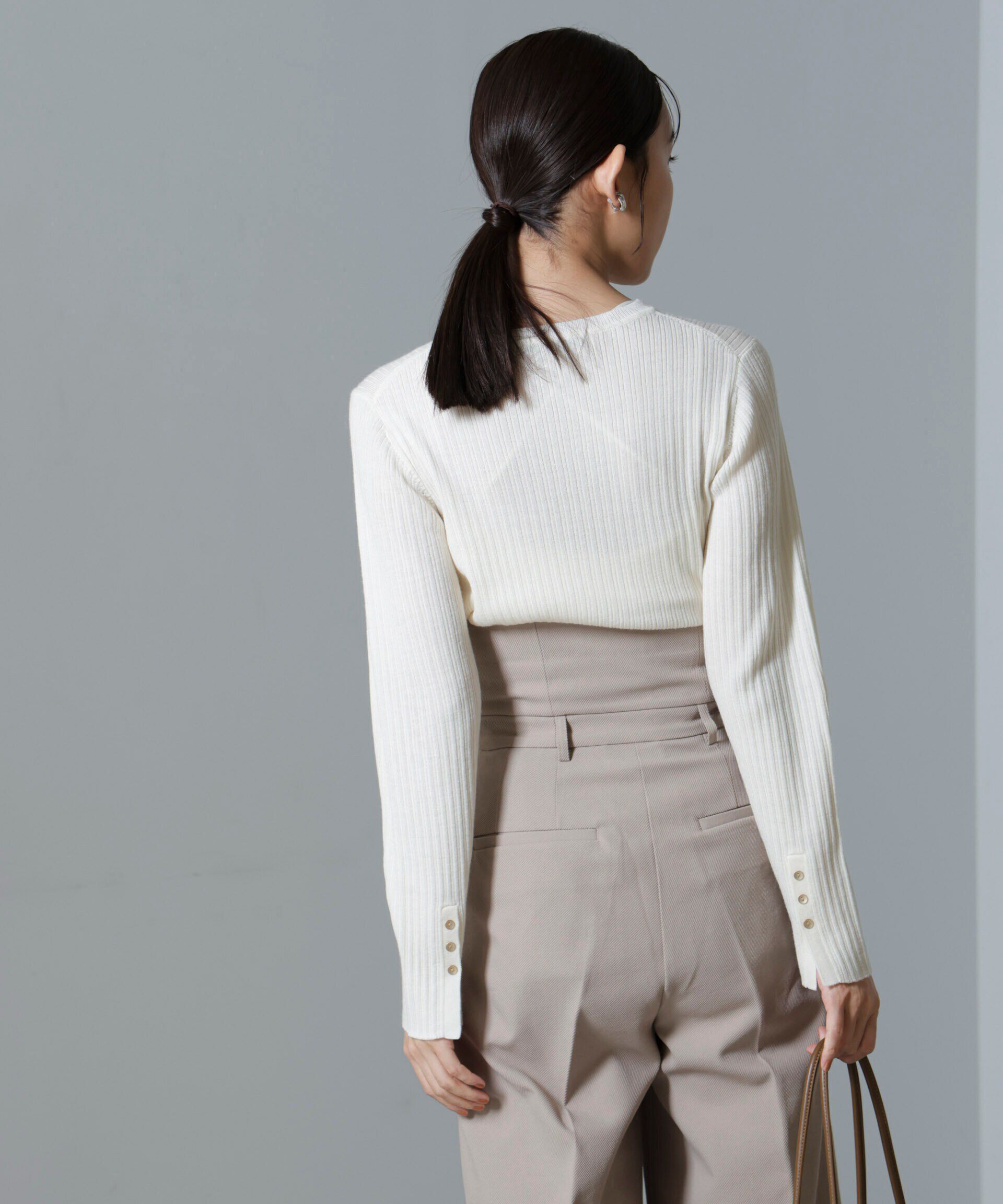 nano･universe「毛玉レスニットクルーネックリブプルオーバー」|ニット・セーター|